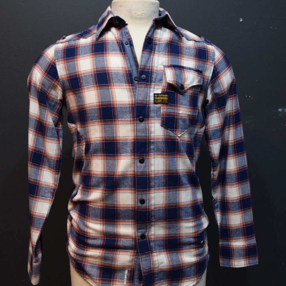 G-Star Men's M Flannel W. Zip & Snap Closure